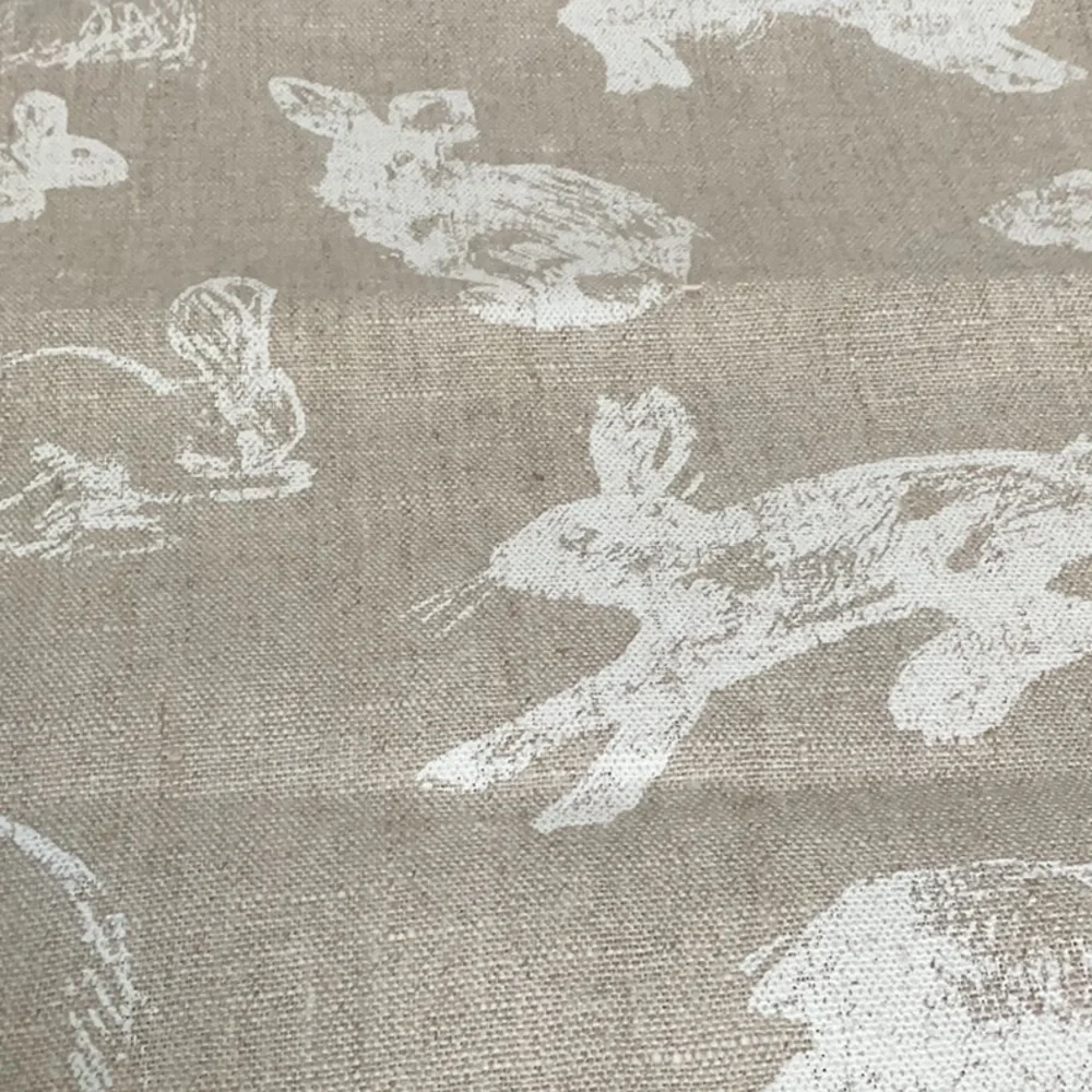 Pottery Barn Bunnies and Rabbits table runner and 10 napkins. New-never used.